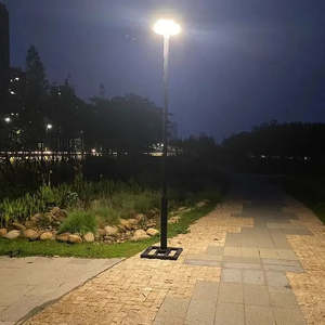 Luces de poste de calle LED solares de aluminio de 800W, luces de camino al aire libre de estilo OVNI para camino de césped de jardín con Control remoto - Product Image 4