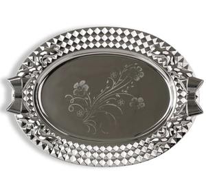 Lot de 2 plateaux de service en aluminium de couleur or pour mariage Ramadan Eid Chocolat Bonbons Fruits Cadeau de mariage - Product Image 3