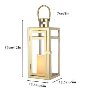 Classique En Acier Inoxydable Décoratif Lanterne Bougeoir En Plein Air Pour La Décoration De La Maison Hôtel Restaurant Bureau De Mariage En Gros - Product Image 6