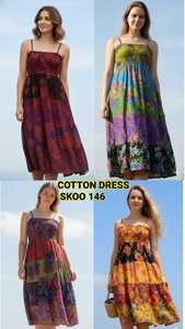 Vestido Largo Informal de Algodón con Estampado Floral y Cierre de Cremallera, Diseño Más Reciente de 2026, Estilo Tradicional para Damas - Product Image 4