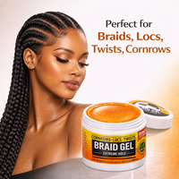Gel Coiffant Extrême Fixation pour Tresses et Bords 5 fl oz – Sans Résidus, Facile à Appliquer, Cire Coiffante