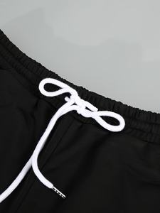 Ensemble Moderne Assorti Chemise et Short pour Homme & Tenue d'Été Texturée à Manches Courtes Look Noir - Product Image 4