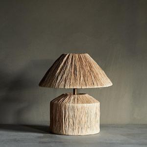 Handmade Customized Design Farmhouse Style LED Table Lamp Rattan & Cane Desk Lamp <b>Decorative</b> <b>Lighting</b> with Creative Design - Product Image 3