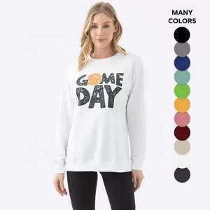 Nouveau design logo personnalisé femmes pull-over basket-ball jeu jour graphique coton lourd femmes sweat-shirt - Product Image 1