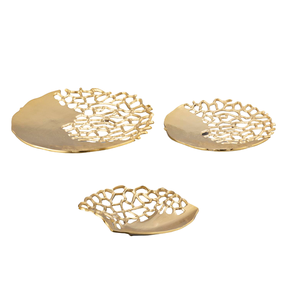 Vaisselle décorative Plat de service en aluminium pour la décoration de fête Plat ovale fabriqué à la main Plateau en nickel coulé Plateau galvanisé - Product Image 3