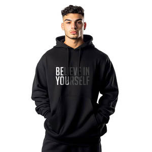 Sweat à capuche surdimensionné en coton mélangé OEM pour hommes avec logo brodé Sweat à capuche surdimensionné à la mode pour hommes - Product Image 1