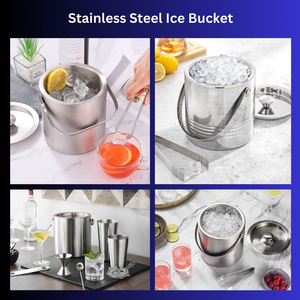 Seaux à glace décoratifs modernes exigeants faits à la main en acier inoxydable martelé en gros seaux à glace au prix le plus bas - Product Image 6