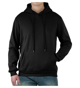 Men's Solid Pattern Hoodie Sweatshirt Winter French Terry <b>Fabric</b> 100% Polyester Anti-Wrinkle Screen Printed Size XL - Product Image 4