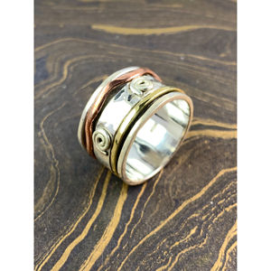 9.2 Grams Three Tone <b>Spinner</b> <b>Ring</b> for Everyday Wear - Product Image 1