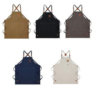 2025 Professional Cross Back <b>Cooking</b> <b>Apron</b> Sleek Sleeved Design with Two Convenient Pockets - Product Image 5