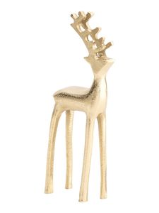 Decor Metal Reindeer Gold Finished Christmas <b>Ornament</b> Luxury Festive Accent for Table & Mantel - Product Image 5