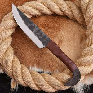 Cuchillo de Chef de Acero de Damasco Hecho a Mano con Mango de Madera, Estilo Profesional con Cabeza de Cuervo Nórdico - Product Image 3