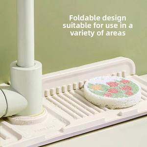 Tapis anti-éclaboussures en silicone avec drainage incliné pour évier de cuisine - Product Image 4
