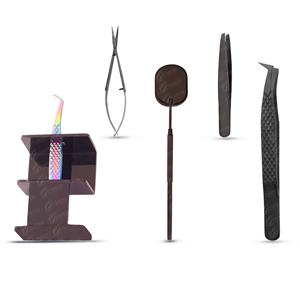 Pinzas de pestañas profesionales de acero inoxidable con diseño OEM, Accesorios de belleza con punta puntiaguda, herramientas para pestañas postizas al por mayor - Product Image 1