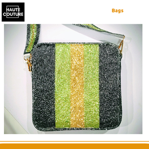 Sacs à bandoulière en perles tubulaires faites à la main, les plus vendus, 8 x 8 pouces, avec des bandes, disponibles avec des options personnalisées, provenant d'un fournisseur indien - Product Image 4