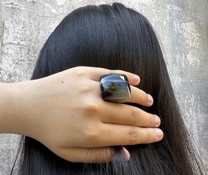 Anillo de Moda de Cuerno de Búfalo, Estilo Moderno, de la Mejor Calidad, Tamaño Personalizable, Joyería Natural y Brillante Pulida - Product Image 6