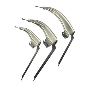 Ensemble de laryngoscope McCoy de haute qualité certifié CE éclairage à fibre optique électrique en acier inoxydable poignée de taille adulte ENT - Product Image 4