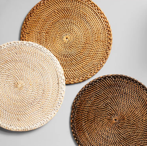 Napperons ronds en rotin robustes tissés à la main vietnamiens pour la décoration de la maison: améliorations élégantes de la table à manger - Product Image 3