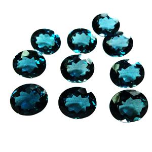 Piedra preciosa auténtica suelta de Topacio azul natural para la fabricación de joyas, piedra de corte facetado, forma ovalada, piedra preciosa para hacer joyas OEM - Product Image 1