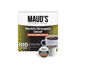 Cápsulas de Café Descafeinado Maud's World's Strongest, 100 Unidades, Café Tostado Oscuro Descafeinado en Cápsulas Individuales – Café 100% Arábica - Product Image 1