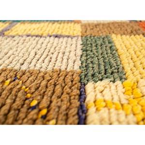 Tapis en laine noué à la main Zuri Gold, motif géométrique abstrait, rectangulaire, pour salon, couloir, modèle Paem-710, hauteur de poils doux - Product Image 3