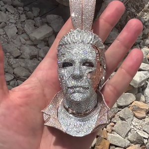 Tùy chỉnh 3D nhân vật Mặt dây chuyền | đầy đủ đá ra | 925 Sterling Bạc | vvs moissanite kim cương | hip hop đồ trang sức - Product Image 4