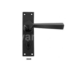 Poignée de porte de ferme noire de haute qualité avec serrure à clé poignée de porte élégante pour maison hôtel Villa décor de salle de bain - Product Image 5