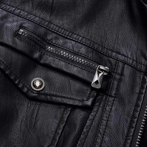 Chaqueta de Cuero Personalizable de Alta Calidad con Cuello Alto para Invierno, Tendencia Principal, Nueva Moda al por Mayor - Product Image 5