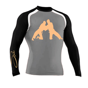 Grappling Rash Guard, Blue BJJ Gear, Training MMA Shirt, Best Design Wholesale Rash Guard <b>For</b> <b>Womens</b> - Product Image 2