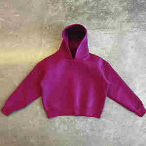 Sweats à capuche surdimensionnés 100% coton pour hommes, Streetwear d'hiver coupe ajustée avec motif solide et col à capuche, qualité supérieure personnalisée - Product Image 5