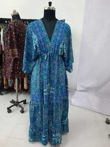 Robe de bal formelle bohème Maxi pour femmes robe de soirée géométrique à imprimé vintage pour toutes les saisons confortable et écologique - Product Image 5