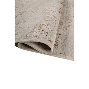 พรมขนสัตว์ถักมือสีเบจและสีน้ำตาลลายเหรียญตรา วิสคาญ่า สำหรับห้องนั่งเล่น ทางเข้าบ้าน และโถงทางเดิน สำหรับวัยรุ่น-EA-1538 - Product Image 2