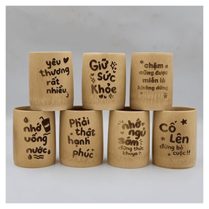 Gobelet en bambou Gobelet en bambou fait à la main pour les cocktails de bar et les ensembles de vaisselle pour les fêtes Origine Vietnam - Product Image 3