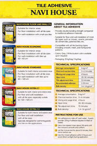 Adhésif pour carrelage à base de ciment Navi House Vietnam C2 CTS avec additifs polymères pour sol et mur 25 kg - Product Image 6