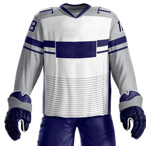 Uniforme de hockey sur glace en polyester personnalisé en gros avec des caractéristiques antibactériennes écologiques à séchage rapide Prix bas Design respirant - Product Image 4