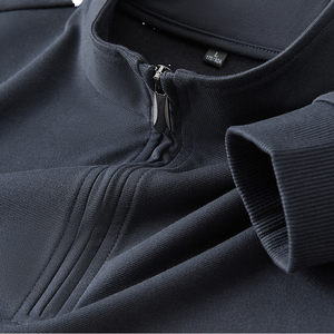 Sweat-shirt à fermeture éclair respirant de haute qualité sur mesure pour hommes de couleur unie/Sweat-shirts en coton mélangé au meilleur prix - Product Image 1