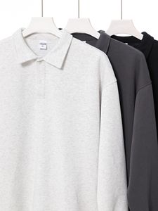 New Styles Wholesale Custom 350 Gsm 100% Cotton Polo <b>Neck</b> Sweatshirts for Men for Women - Product Image 5