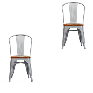 Silla de comedor industrial moderna para cafetería restaurante cafetería precio directo de fábrica al por mayor material metálico - Product Image 6