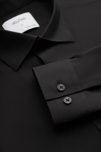 Camisa de Vestir Ajustada de Manga Larga para Hombre, Tejida, Nano, Sin Plancha, Casual, Transpirable, para Otoño, Estilo Vietnamita, Diseño Sólido - Product Image 6