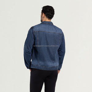 Nardon Apparel OEM Diseño personalizado Alta calidad 100% Algodón Vintage Etiqueta lavada Bordado Hombres Cremallera Triple Botonadura Invierno - Product Image 2