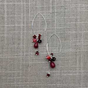 Elegantes cuentas de cristal Pendientes chapados en plata elegantes pendientes de cuentas de semillas caseras moda única joyería hecha a mano diseño creativo - Product Image 2