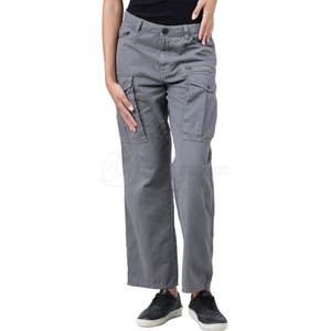 Pantalon cargo décontracté d'hiver léger pour femmes avec devant plat pour le yoga et le streetwear, la course à pied et un usage décontracté - Séchage rapide et respirant - Product Image 1