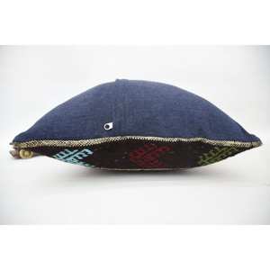 Laine noire tissée 16x16 pouces luxe Vintage motif géométrique écologique antidérapant coussin décoratif Portable literie utilisation au sol - Product Image 5