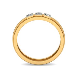 Ishi Diamonds Anillo de diamantes cultivados en laboratorio de oro de 18K para hombre - Product Image 3