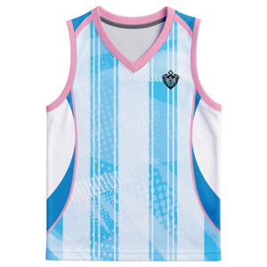 Custom <b>Men's</b> Summer Basketball Jersey Set Sleeveless Tank <b>Top</b> Shorts Sublimation Printed Quick Dry Breathable Polyester <b>Mesh</b> - Product Image 3