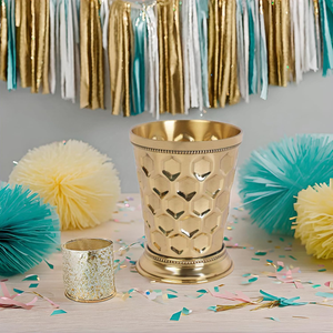 インドから使用するワイン飲料用12オンスの本格的な真鍮製ショットグラス - Product Image 3