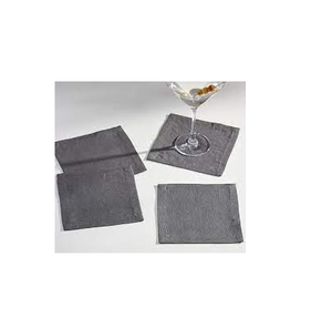 Posavasos de lino, manteles y posavasos cuadrados de lino puro para bebidas, posavasos de lino Premium personalizados a la venta - Product Image 3