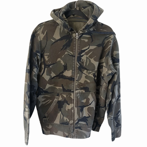 Men's Winter Camo Zipper Hoodie 100% Cotton pullover Fleece Breathable Full Zip <b>up</b> Hooded Embroidered 100% Cotton Men's Hoodies - Product Image 1