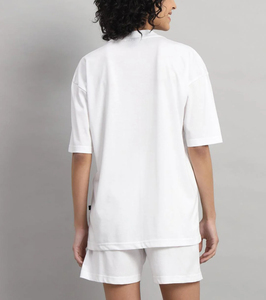 Vente en gros Ensemble t-shirt et short 2 pièces 100% coton pour femmes surdimensionné personnalisé Ensemble hip hop streetwear de haute qualité pour femmes - Product Image 2