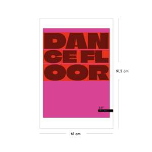 61x91,5 cm Dancefloor Typography <b>Poster</b> Durable Paper Wall Decor - Product Image 5